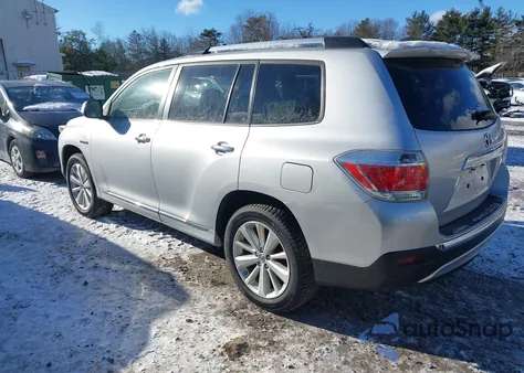 2013 Toyota Highlander Hybrid Limited V6 z USA, uszkodzony, nr VIN JTEDC3EH9D2018589